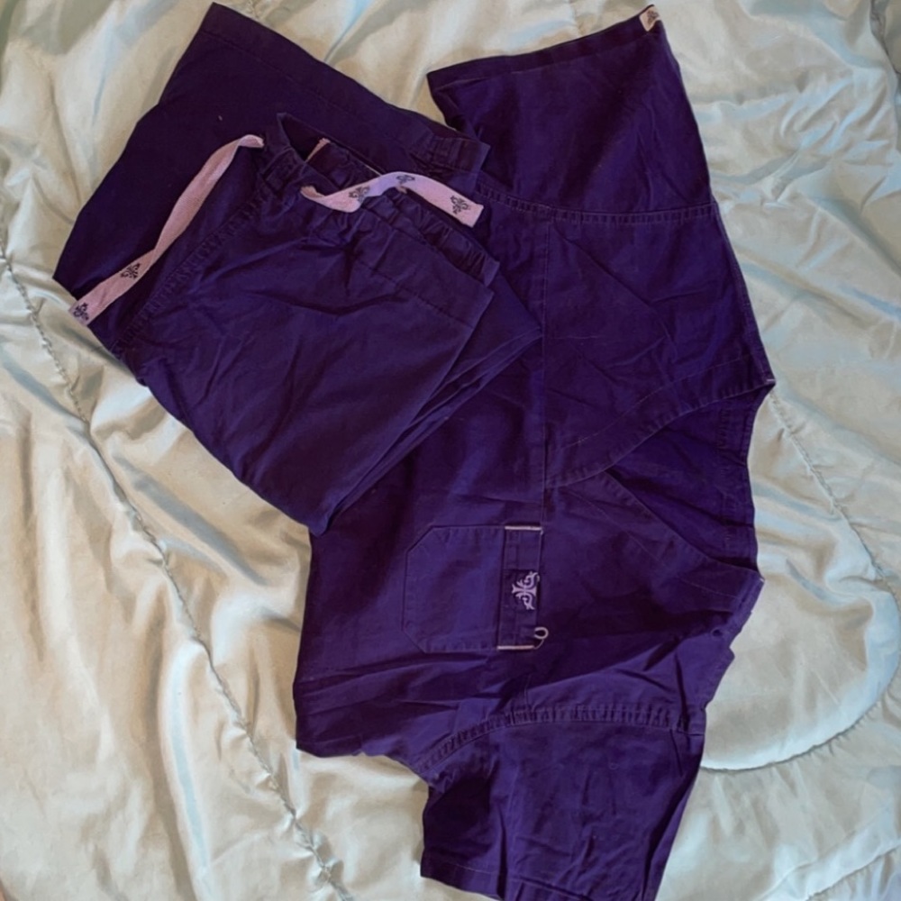Purple scrub set size small